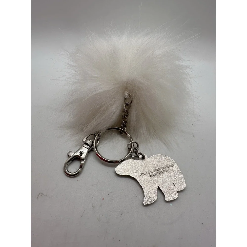Coca-Cola Polar Bear Pom Pom‎ Keychain Faux Fur Bag Charm Clip